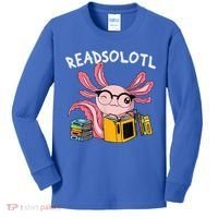Readsolotl Read Books Lover Axolotl Kids Long Sleeve Shirt thumb 0
