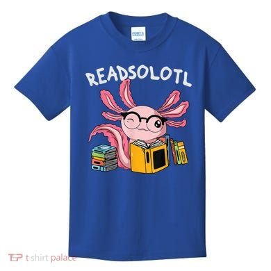 Readsolotl Read Books Lover Axolotl Kids T-Shirt