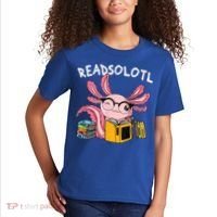 Readsolotl Read Books Lover Axolotl Kids T-Shirt thumb 2