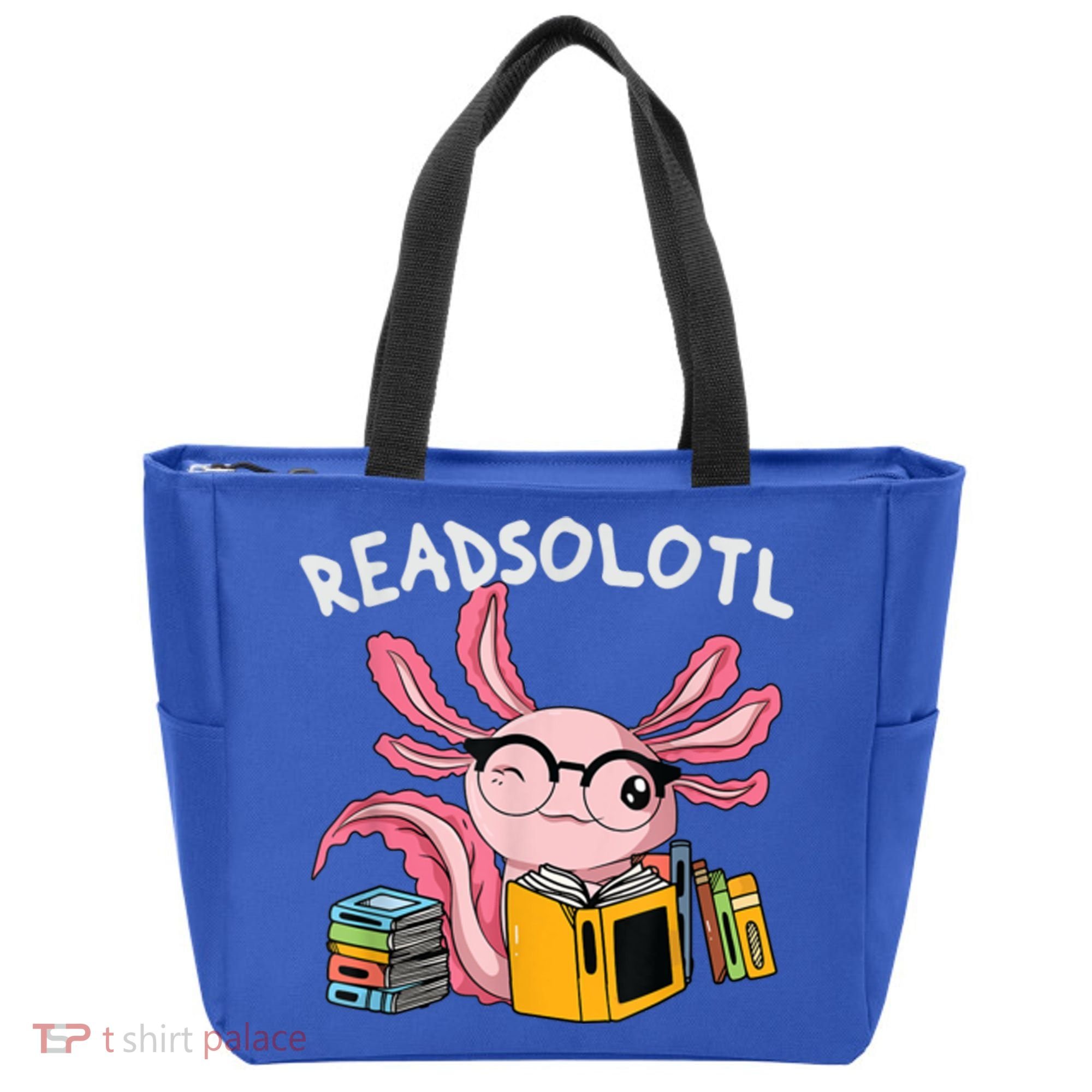 Readsolotl Read Books Lover Axolotl Tote Bag