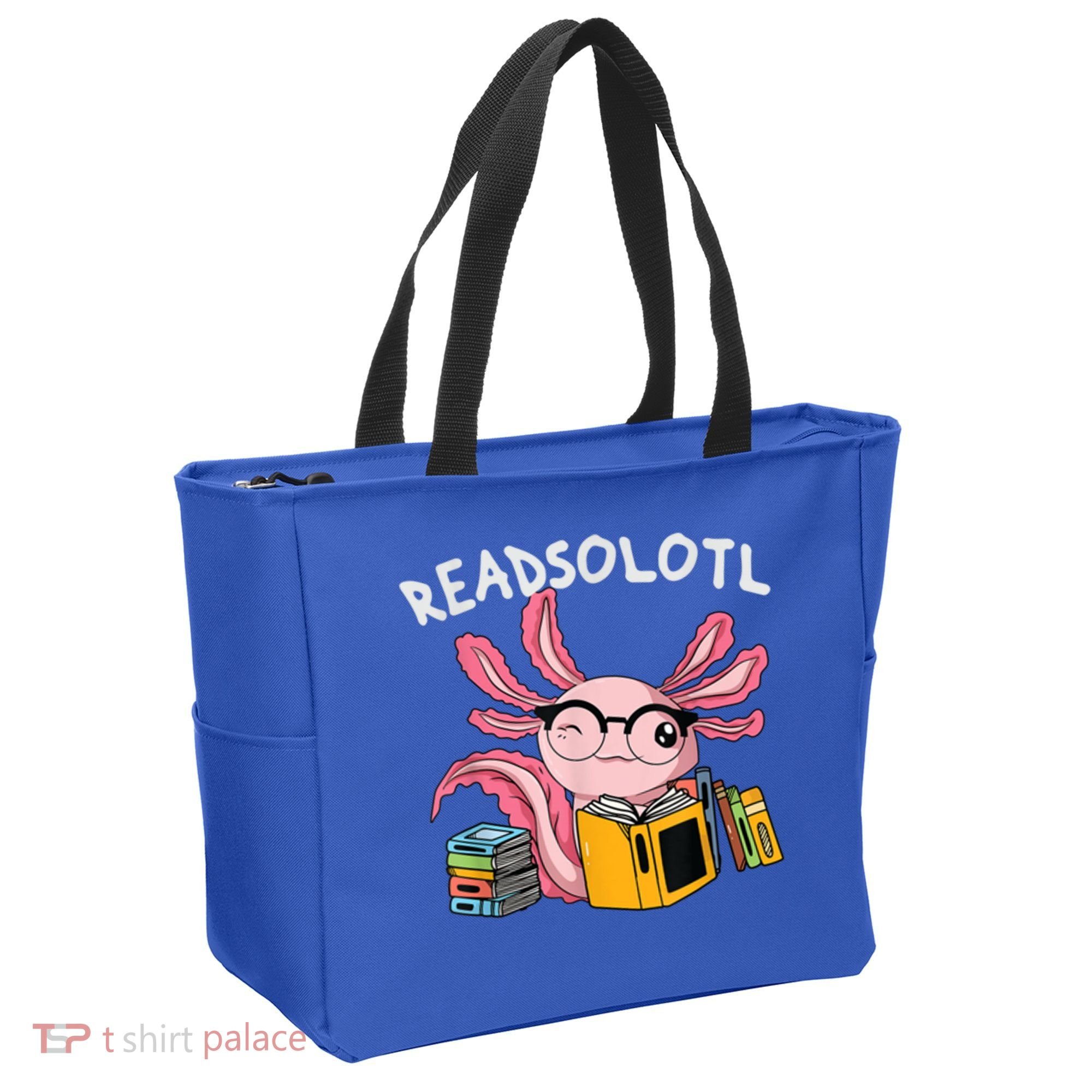 Readsolotl Read Books Lover Axolotl Tote Bag