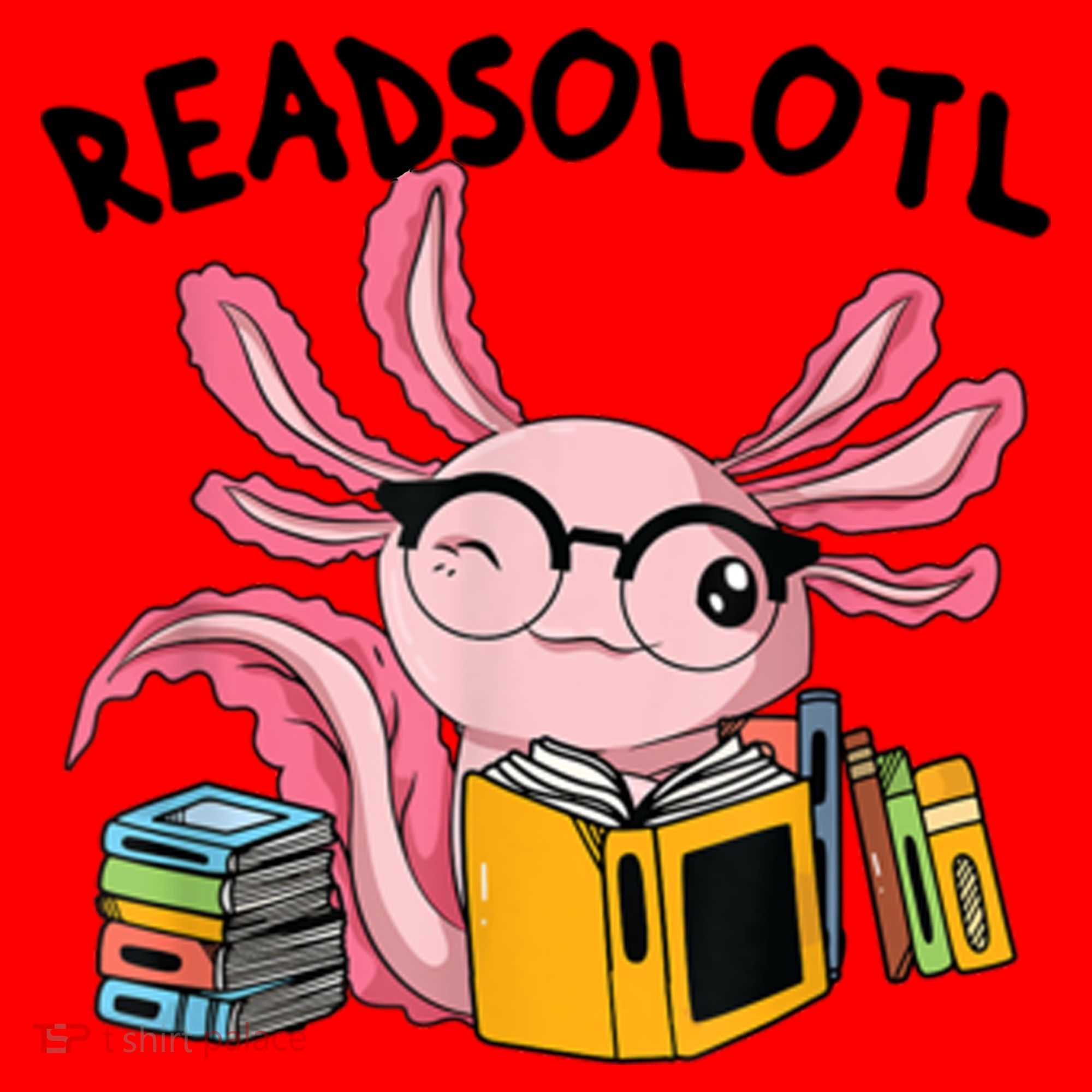 Readsolotl Read Books Lover Axolotl Santa Hat