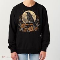 Raven Reading Book Occult Crow Women's Sweatshirt thumb 0