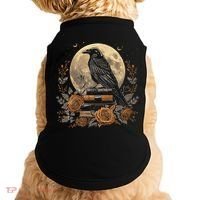 Raven Reading Book Occult Crow Doggie Tank thumb 0