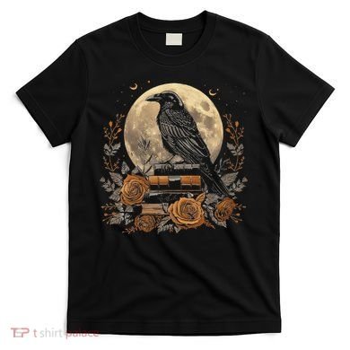 Raven Reading Book Occult Crow T-Shirt