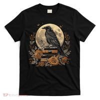 Raven Reading Book Occult Crow T-Shirt thumb 0