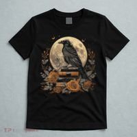 Raven Reading Book Occult Crow T-Shirt thumb 5