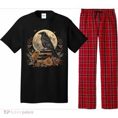 Raven Reading Book Occult Crow Pajama Set