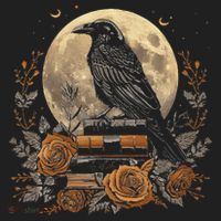 Raven Reading Book Occult Crow Tumbler thumb 3