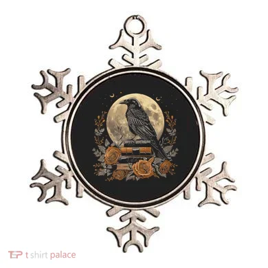 Raven Reading Book Occult Crow Ornament