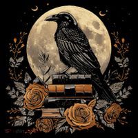 Raven Reading Book Occult Crow Baby Bodysuit thumb 2