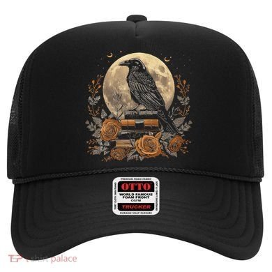 Raven Reading Book Occult Crow Hat