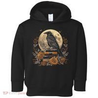 Raven Reading Book Occult Crow Toddler Hoodie thumb 0