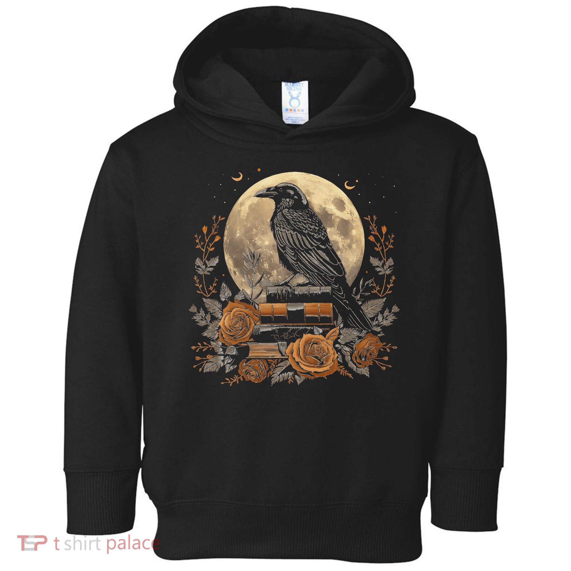 Raven Reading Book Occult Crow Toddler Hoodie