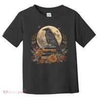Raven Reading Book Occult Crow Toddler T-Shirt thumb 0