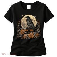 Raven Reading Book Occult Crow Women's T-Shirt thumb 0