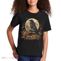 Raven Reading Book Occult Crow Kids T-Shirt thumb 2