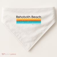 Retro Rehoboth Beach Delaware De USA-Made Doggie Bandana thumb 0