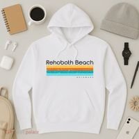 Retro Rehoboth Beach Delaware De Hoodie thumb 3