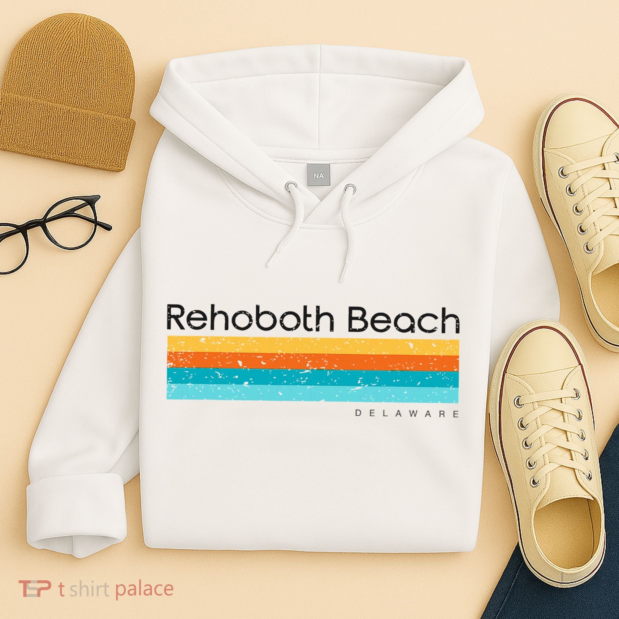 Retro Rehoboth Beach Delaware De Hoodie