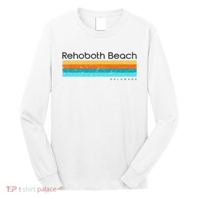 Retro Rehoboth Beach Delaware De Long Sleeve Shirt