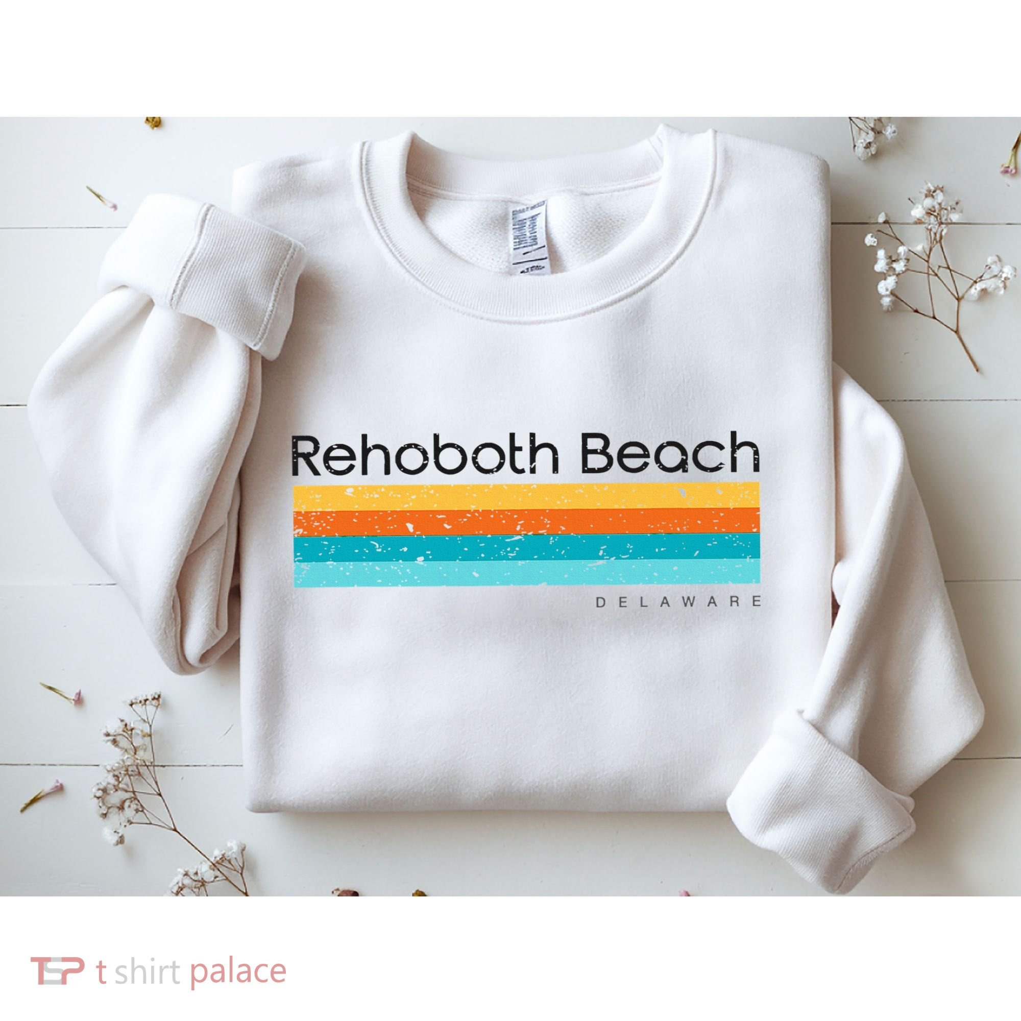 Retro Rehoboth Beach Delaware De Sweatshirt