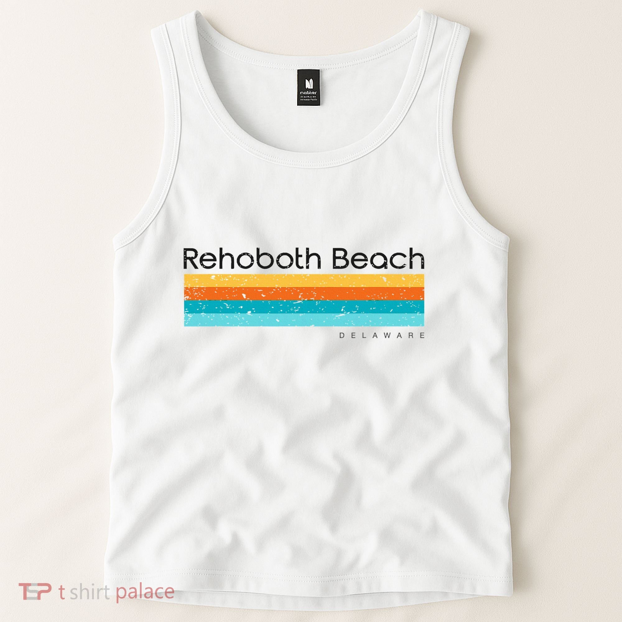 Retro Rehoboth Beach Delaware De Tank Top