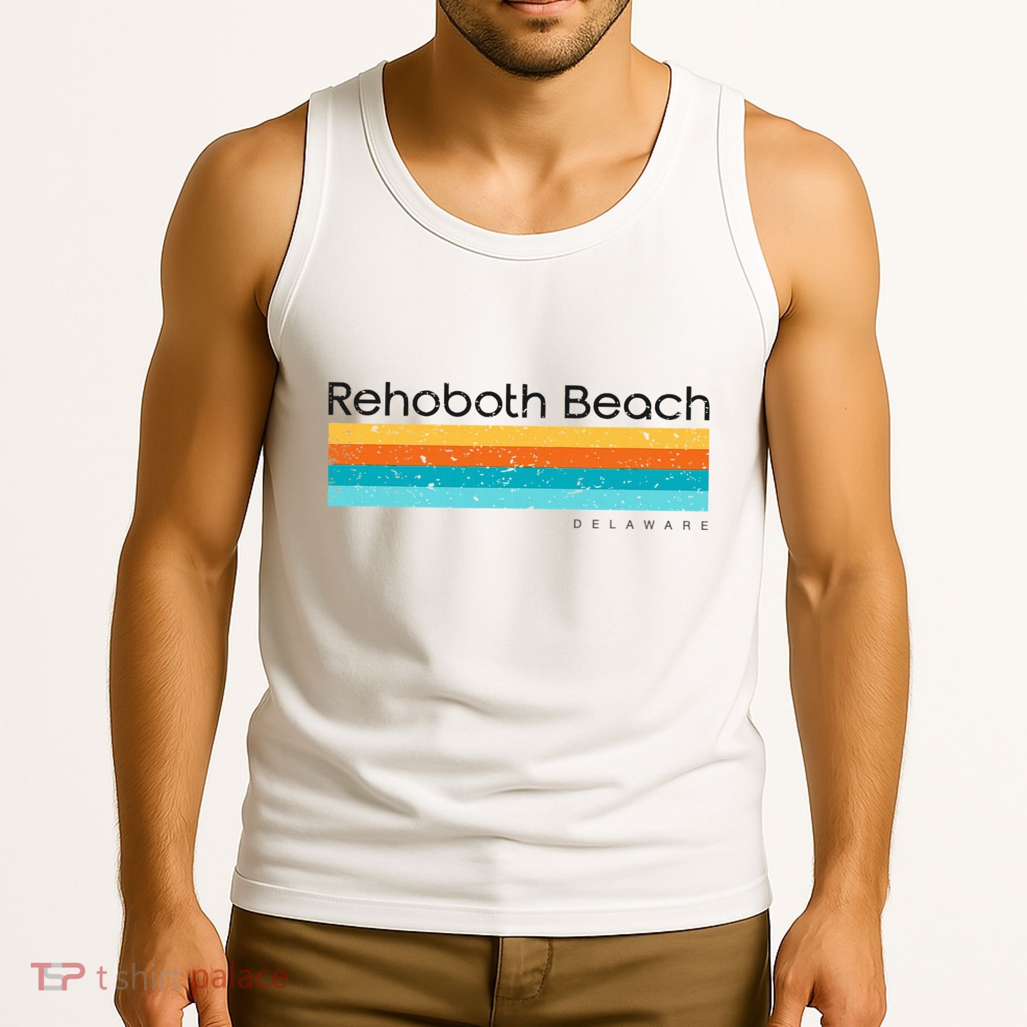 Retro Rehoboth Beach Delaware De Tank Top
