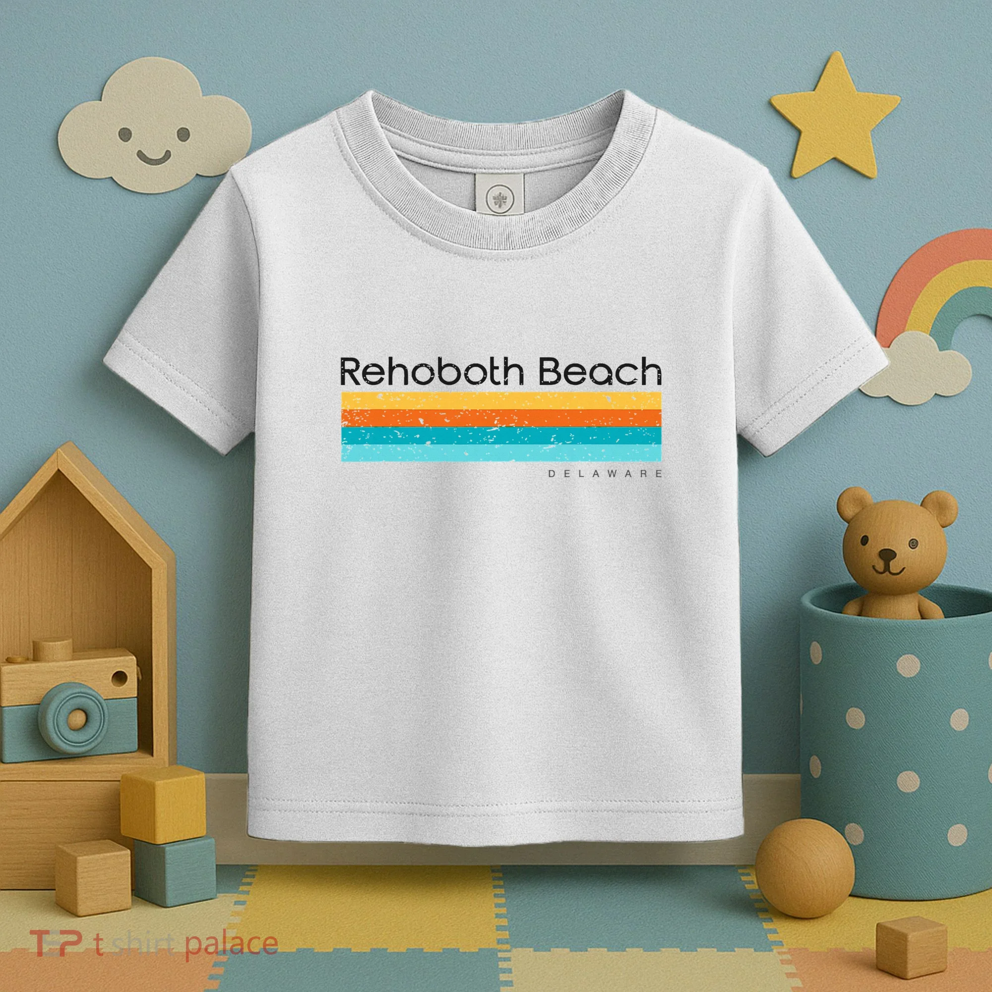 Retro Rehoboth Beach Delaware De Toddler T-Shirt