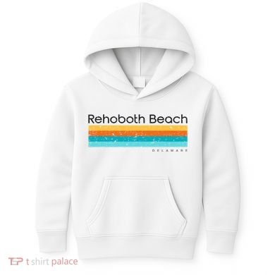Retro Rehoboth Beach Delaware De Kids Hoodie