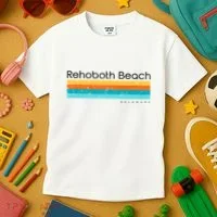 Retro Rehoboth Beach Delaware De Kids T-Shirt thumb 3