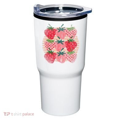 Retro Red Berry Fruit Cottagecore Strawberry Tumbler