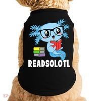 Readsolotl Read Book Funny Kawaii Blue Axolotl Reading Books Doggie Tank thumb 0
