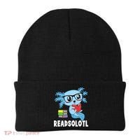 Readsolotl Read Book Funny Kawaii Blue Axolotl Reading Books Beanie thumb 0