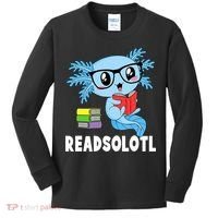 Readsolotl Read Book Funny Kawaii Blue Axolotl Reading Books Kids Long Sleeve Shirt thumb 0