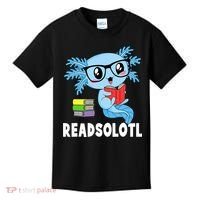 Readsolotl Read Book Funny Kawaii Blue Axolotl Reading Books Kids T-Shirt thumb 0