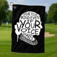 RBG Ruth Bader Ginsburg Feminist Political Gift Golf Towel thumb 1