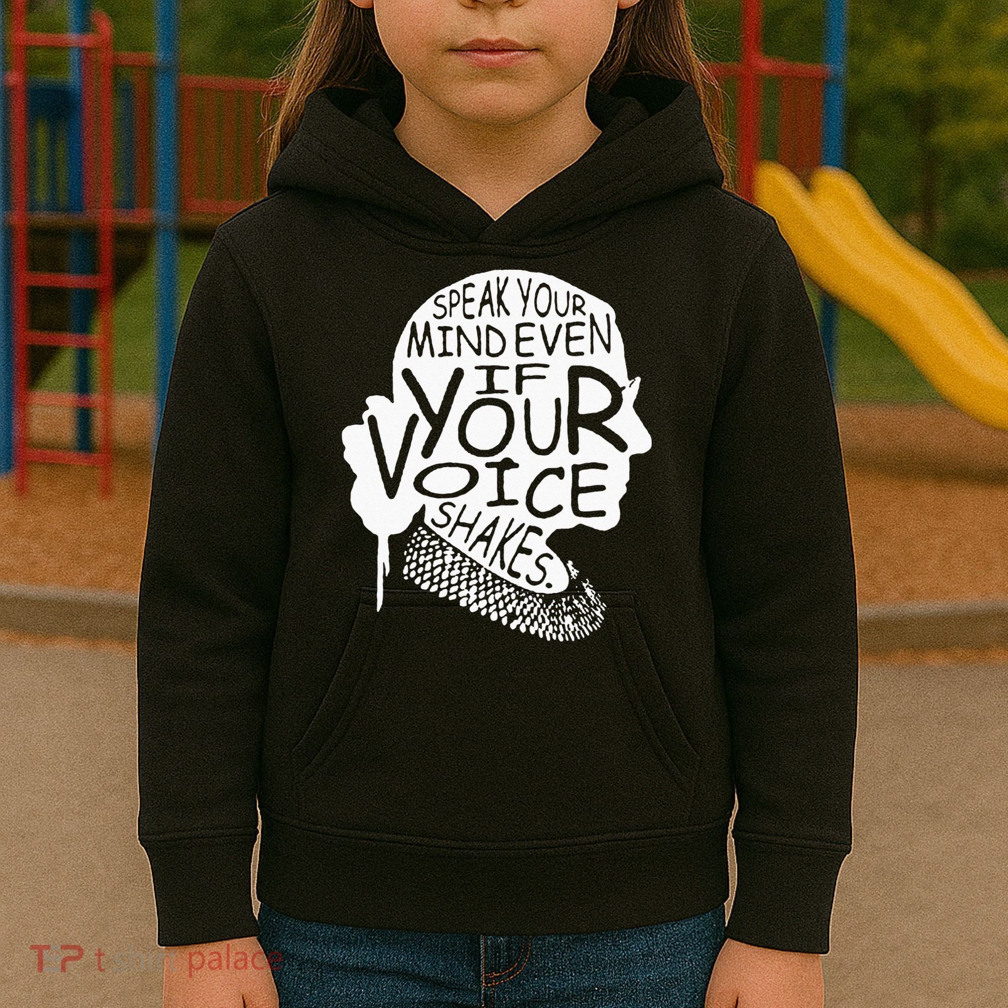 RBG Ruth Bader Ginsburg Feminist Political Gift Kids Hoodie