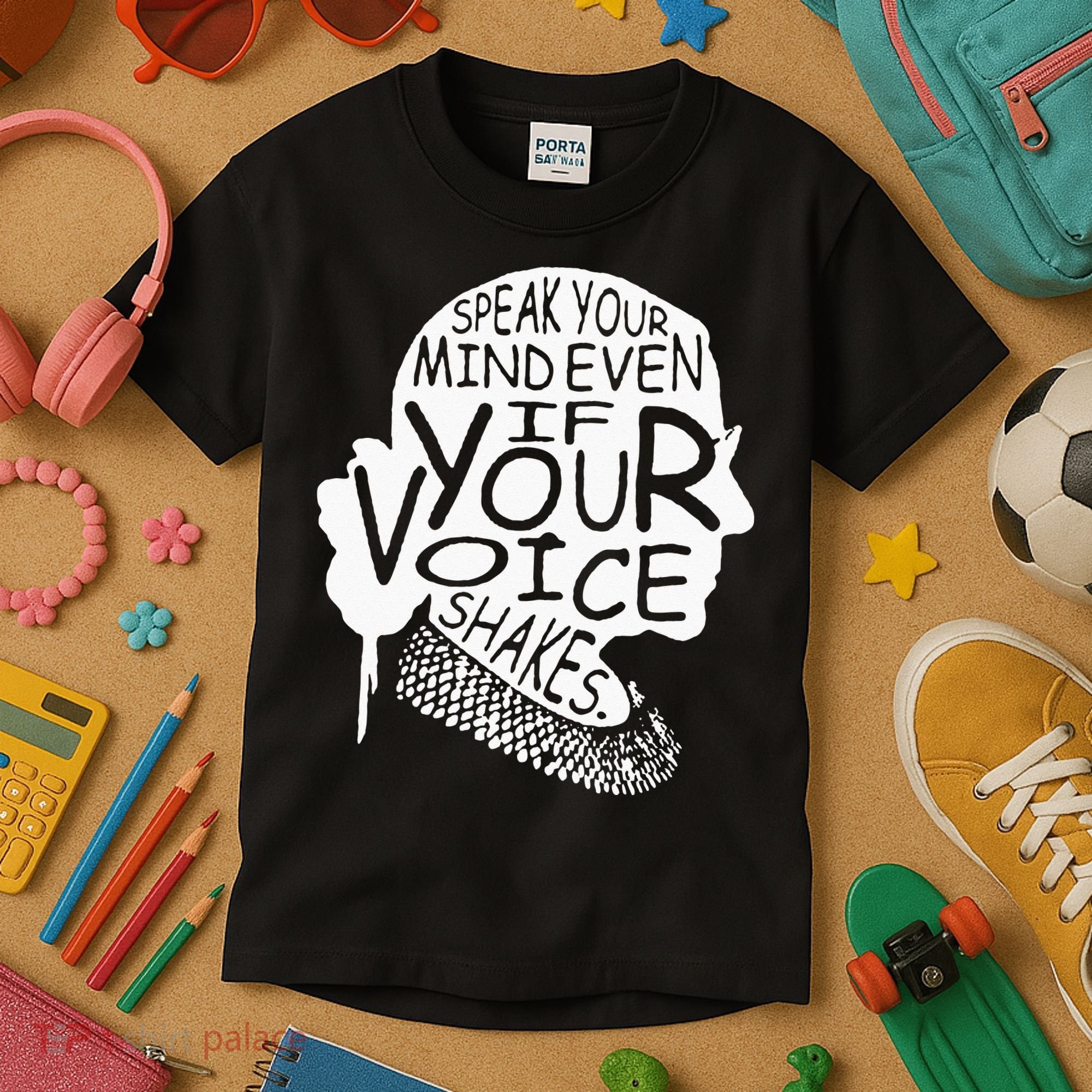 RBG Ruth Bader Ginsburg Feminist Political Gift Kids T-Shirt