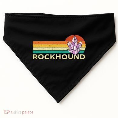 Rockhound Rock Collector Geode Hunter Geology USA-Made Doggie Bandana
