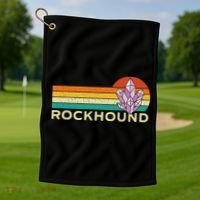 Rockhound Rock Collector Geode Hunter Geology Golf Towel thumb 1