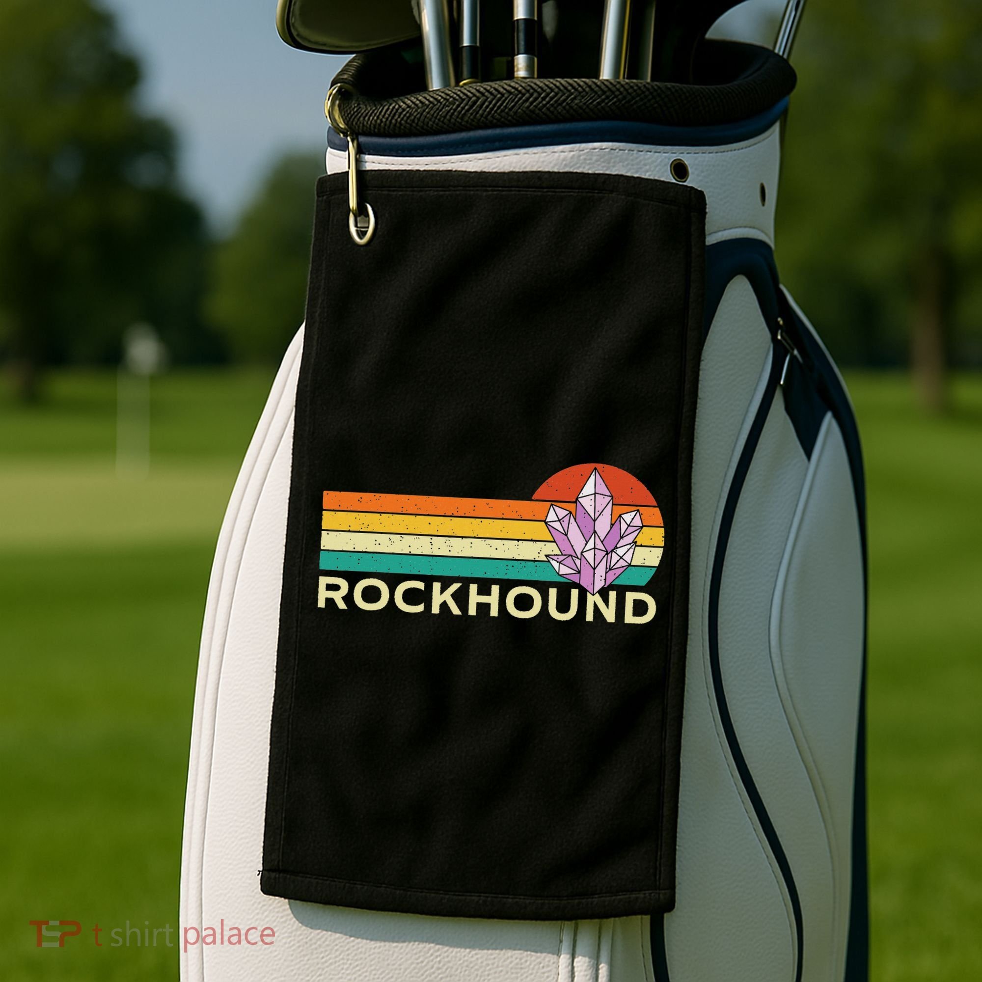 Rockhound Rock Collector Geode Hunter Geology Golf Towel
