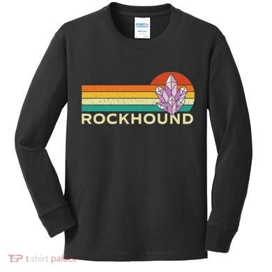 Rockhound Rock Collector Geode Hunter Geology Kids Long Sleeve Shirt