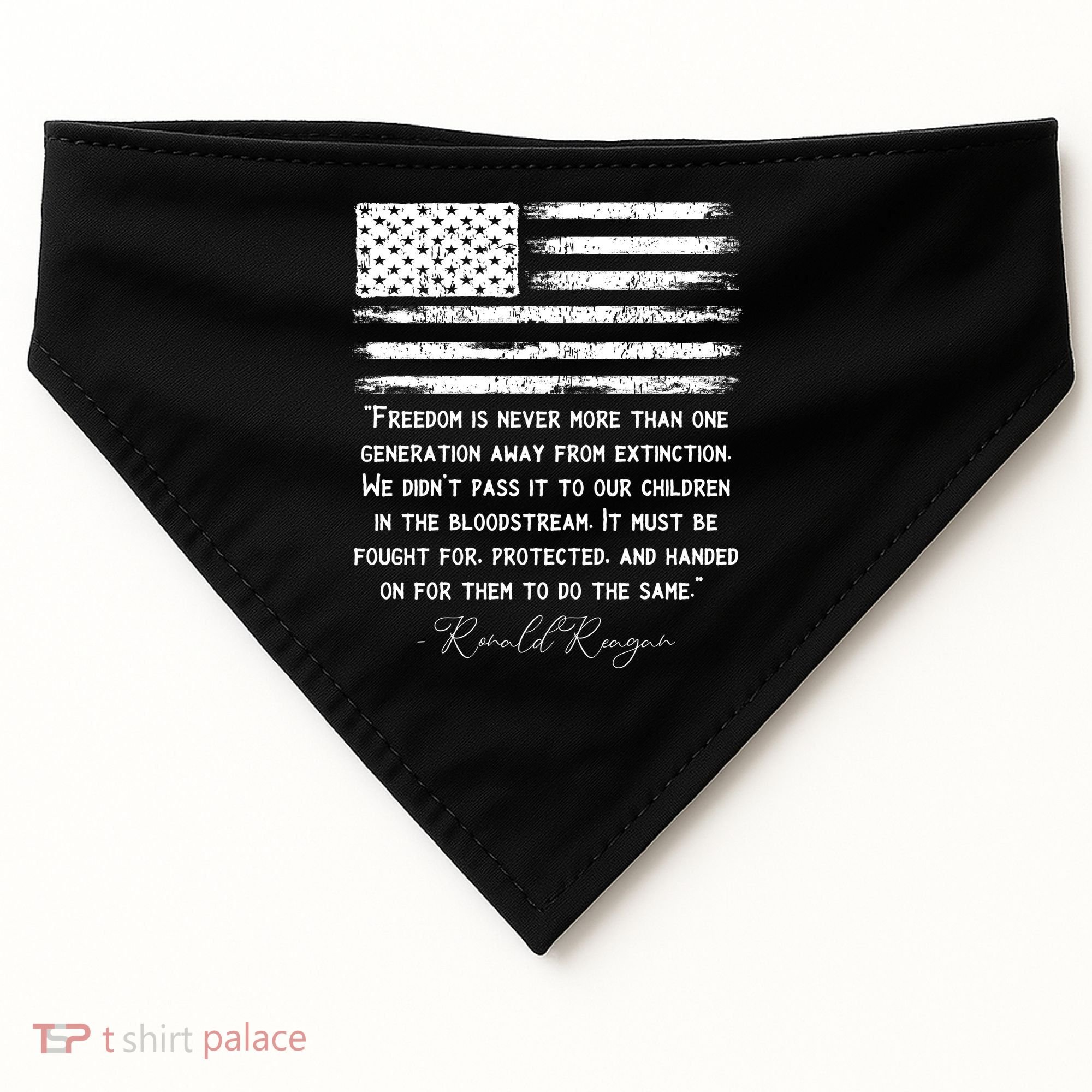 Ronald Reagan Conservative Anti Democrat USA-Made Doggie Bandana