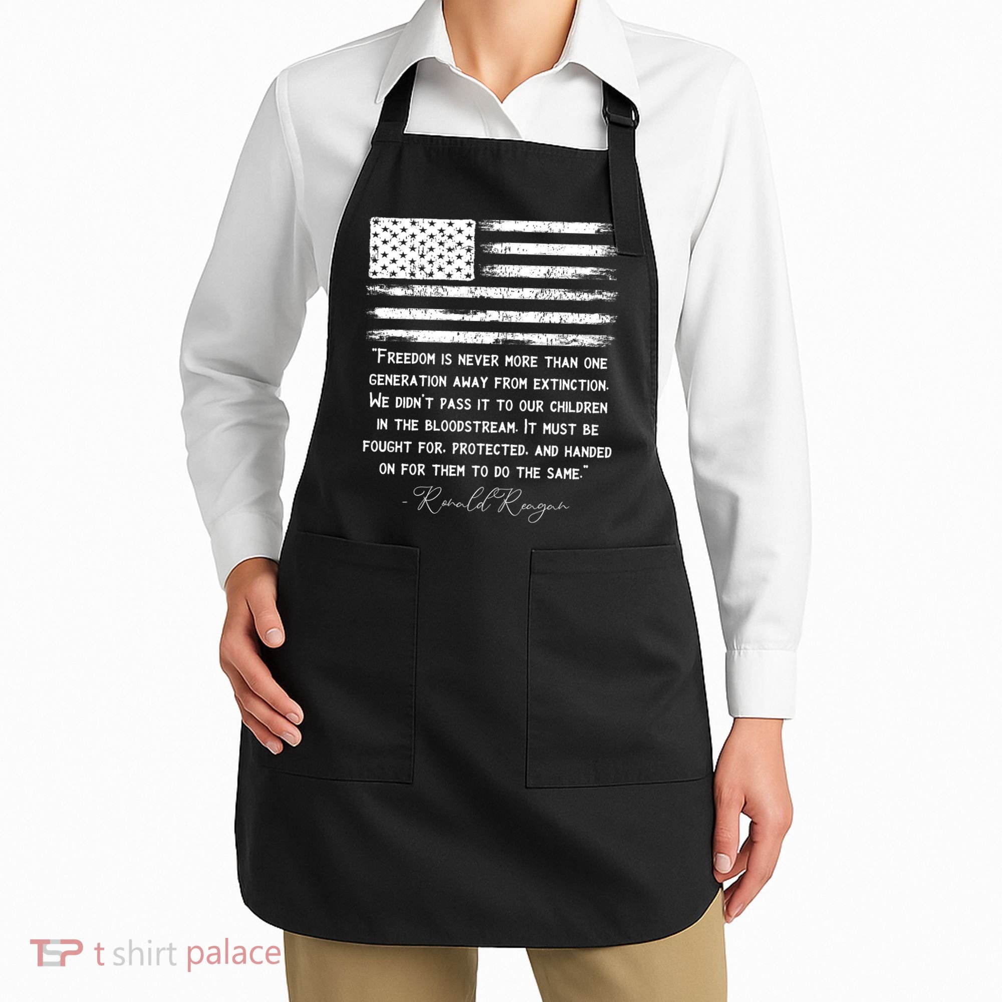Ronald Reagan Conservative Anti Democrat Apron