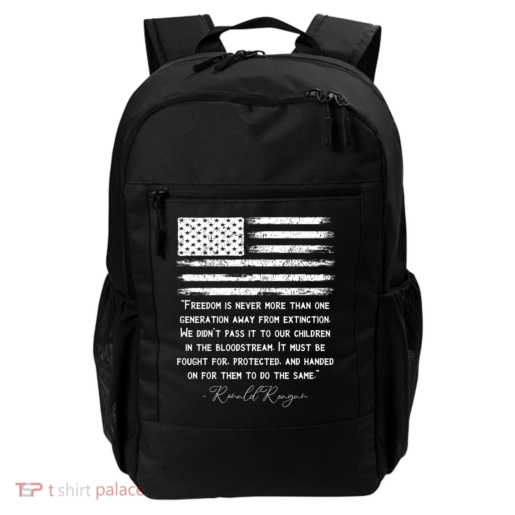 Ronald Reagan Conservative Anti Democrat Backpack