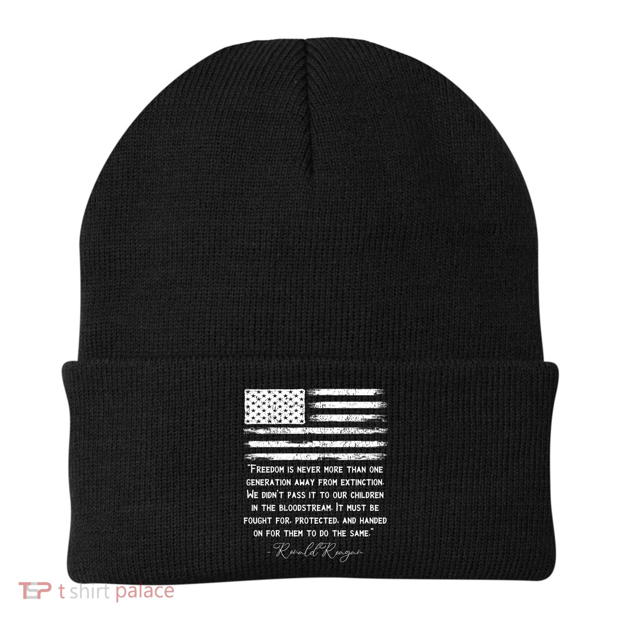 Ronald Reagan Conservative Anti Democrat Beanie