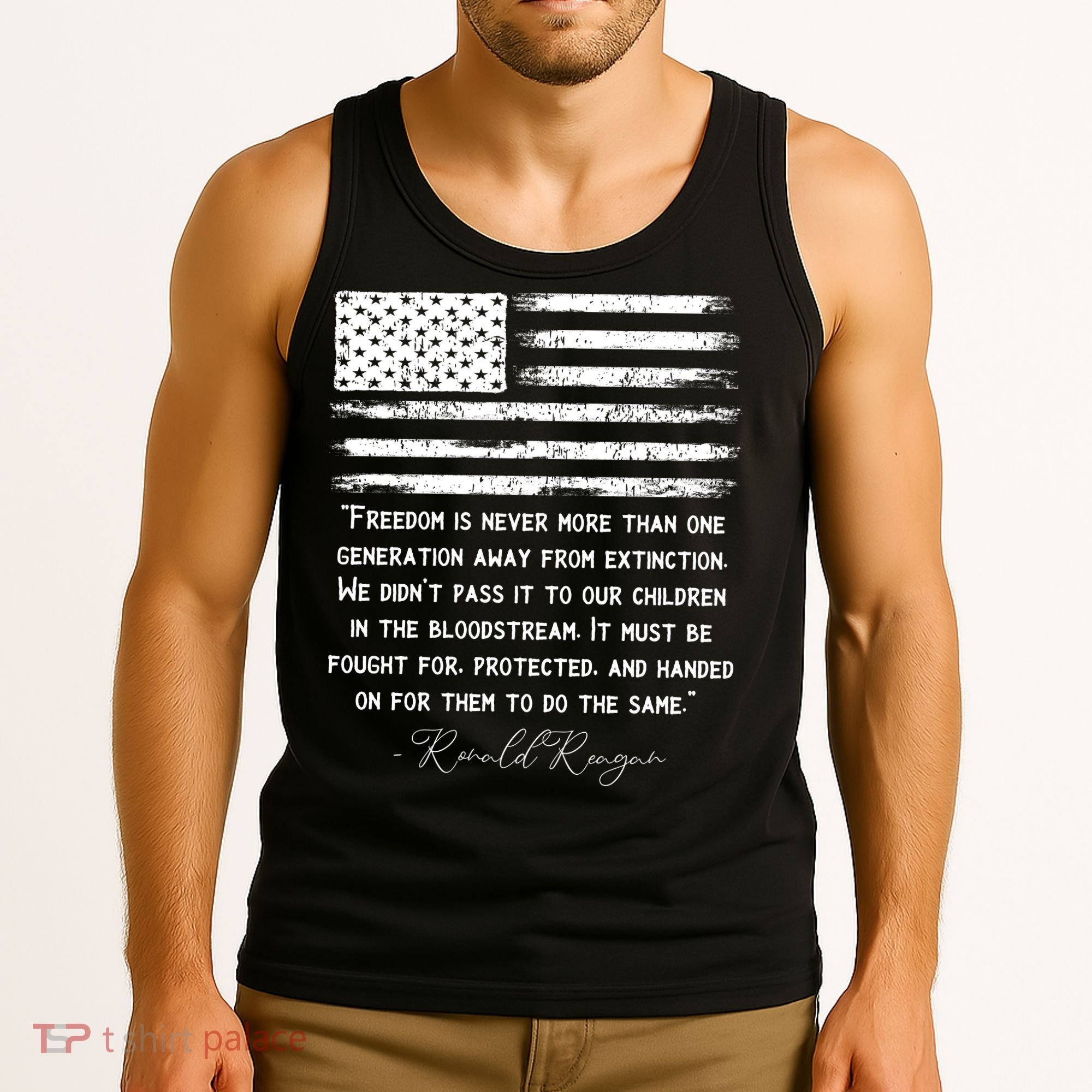 Ronald Reagan Conservative Anti Democrat Tank Top