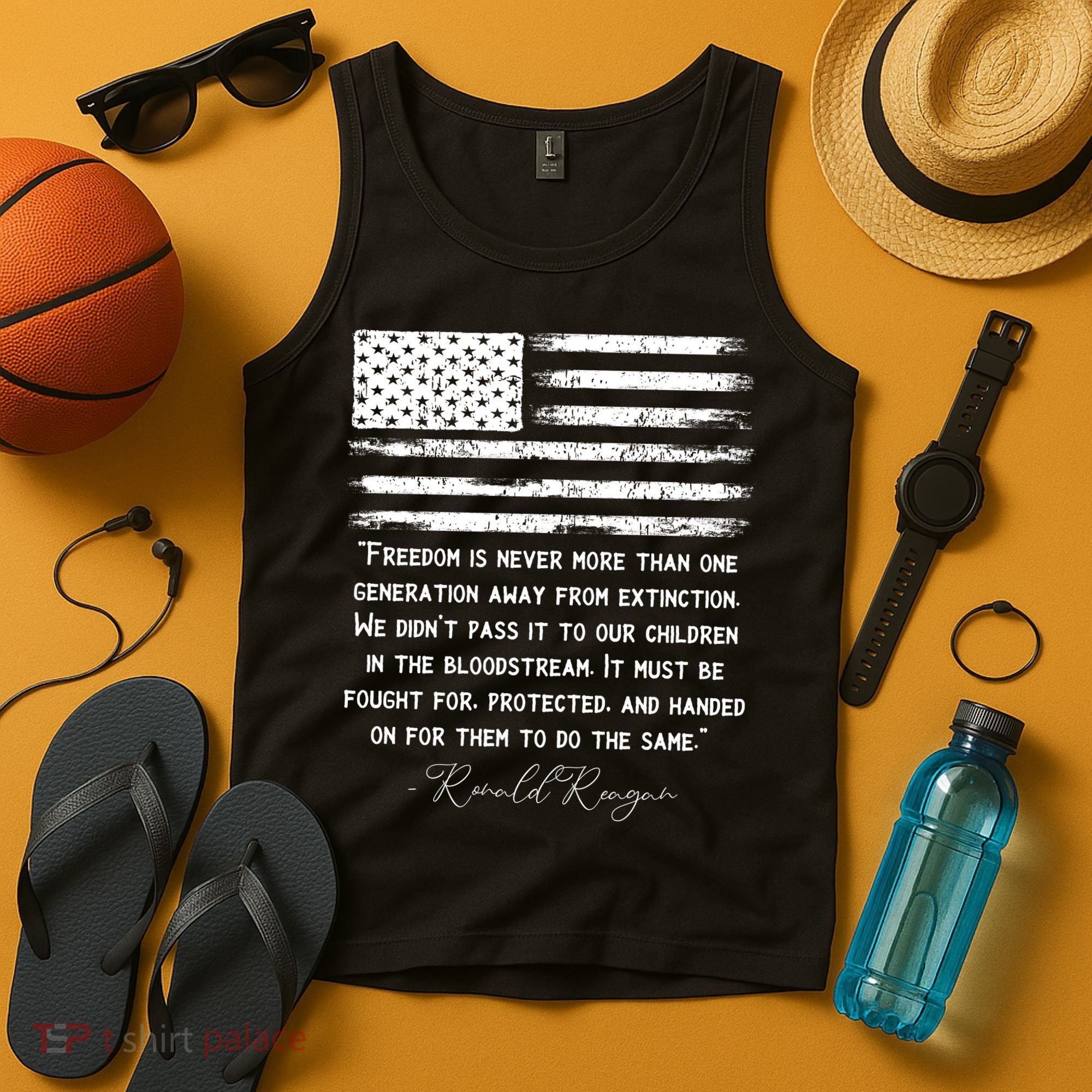 Ronald Reagan Conservative Anti Democrat Tank Top