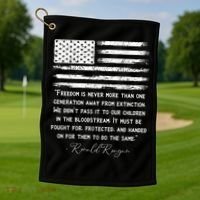 Ronald Reagan Conservative Anti Democrat Golf Towel thumb 1